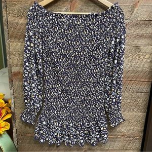 Forever 21 Women’s Floral Off-the-Shoulder Mini Dress Plum/Multi Medium *NWT*